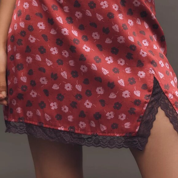 Anthropologie (Maeve) Maeve Lace-Trim Mini Slip Skirt - Picture 2 of 6